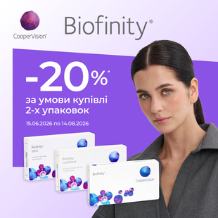 Комплект 2уп - 6 линз | Контактные линзы Cooper Vision Biofinity | Линзы контактные Биофинити Купер Вижн 1026_K фото