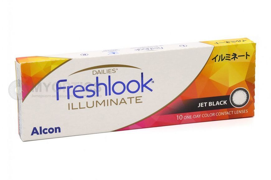 Alcon DAILIES FRESHLOOK ILLUMINATE (jet black) - (10 шт-уп) | Однодневные цветные линзы 1111 фото