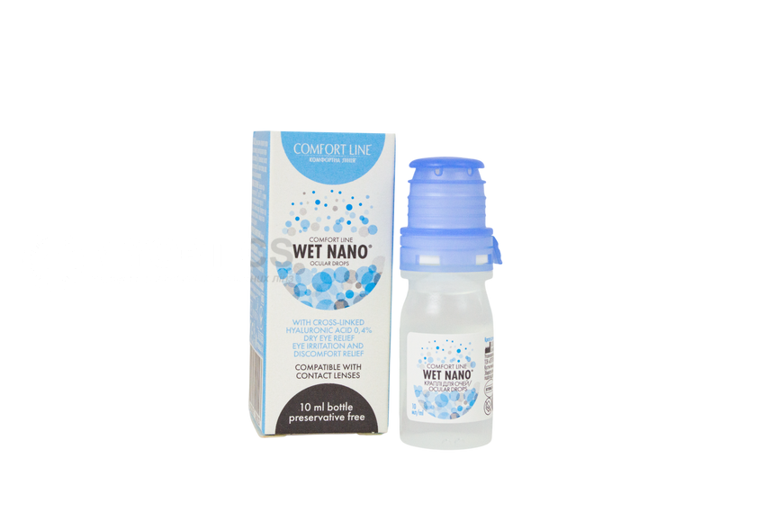WET Nano 0,4% Comfort Line - 10мл | Увлажняющие капли для глаз | 64395 фото